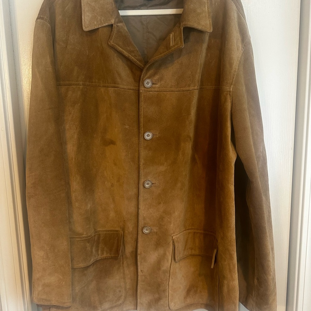 Men's j crew vintage 100% leather Suede Jacket - great price